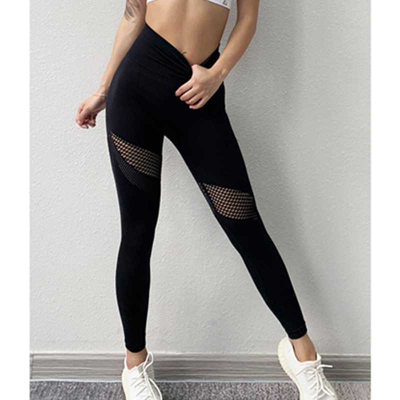 Γυναικεία σκαλιστά αναπνευστικά αθλητικά παντελόνια Γιόγκα παντελόνι γρήγορης στεγνής απορρόφησης υγρασίας ιδρώτα παντελόνι